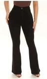 Women Elastic Bell Bottom Denim Pants