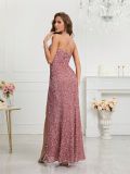 Women Formal Party v-neck sequined evening dress
