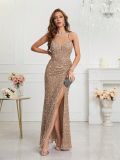 Women Formal Party v-neck sequined evening dress