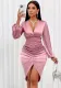 Women sexy long-sleeved dress