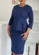 African Women elegant Solid Bodycon ruffle dress