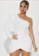 Women One-Shoulder Long Sleeve Dress Party Sexy Bodycon Dress