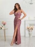 Women Formal Party v-neck sequined evening dress