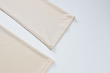 Women Autumn Winter Fashion Long Sleeve Round Neck Zipper Top Slim Trousers Two Piece Set