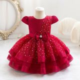 Sequined Bow Children's Dress Princess Dress Baby Girl Dress