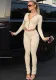 Women Autumn Winter Fashion Long Sleeve Round Neck Zipper Top Slim Trousers Two Piece Set