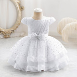 Sequined Bow Children's Dress Princess Dress Baby Girl Dress