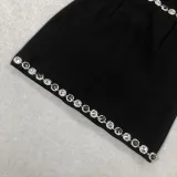 Sexy Fashion Slim Long Sleeve Bandage Beaded Women's Short Dress
