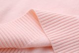 Women Loose-Cut Winter Pink Round Neck Casual Sweater