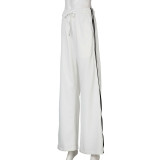 Fashion Casual Autumn Winter Sports Two-Piece Pullover Top High Waist Loose Trousers Set