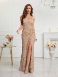 Women Formal Party v-neck sequined evening dress