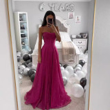 Spring Autumn Shiny Strap Fashion Party Dress