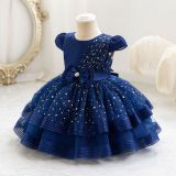 Sequined Bow Children's Dress Princess Dress Baby Girl Dress