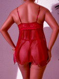 Women Red Lace Sexy Lingerie