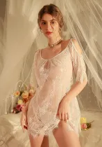 Women White Dress Sexy Lingerie
