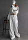 Fashion Casual Autumn Winter Sports Two-Piece Pullover Top High Waist Loose Trousers Set