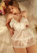 Women White Dress Sexy Lingerie