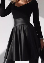 Women Pu Leather Skirt