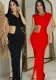 Women Solid Sleeveless V Neck Dress（customized,MOQ 6pcs/size/color,process time 7-10 days）