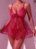 Women Red Lace Sexy Lingerie