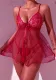 Women Red Lace Sexy Lingerie