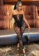 Sexy Tight Fitting Hollow Strapless Nightclub Sexy Jumpsuit