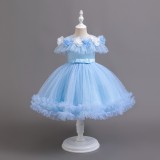 Girls' Birthday Flower Dress Trendy Children's Performance Tutu Dress