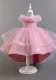 Girls' Sleeveless Tail Dress Princess Dress Summer Children's Sequin Wedding Dress Flower Girl Organza Tutu Dress