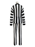 Women's Autumn Winter Sexy Long Sleeve Hollow Sweater Knitting Pants Two-Piece Set