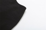 Summer Sexy Slim Fit Zipper Long-Sleeved Top High Waist Bodycon Short Skirt Two Piece Set
