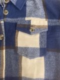 Autumn Winter Women's  Plaid Turndown Collar Long Sleeve Shirt Coat