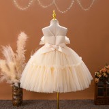 Girls' Birthday Princess Dress 8-12 Years Old Children's Sleeveless Sequin Trendy Flower Girl Dress