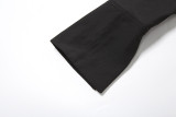 Summer Sexy Slim Fit Zipper Long-Sleeved Top High Waist Bodycon Short Skirt Two Piece Set
