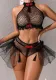 Women Black Mesh Sexy Lingerie