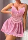 Women Pink Dress Sexy Lingerie