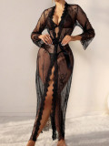 Women Black Lace Dress Sexy Lingerie