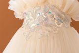 Girls' Birthday Princess Dress 8-12 Years Old Children's Sleeveless Sequin Trendy Flower Girl Dress