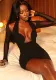 Women Sexy Halter Neck Mesh Patchwork Long Sleeve Dress