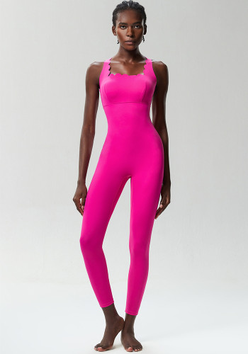 Women Yoga Fitness Sleeveless Jumpsuit