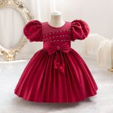 Girls Evening Dress Bow Princess Dress