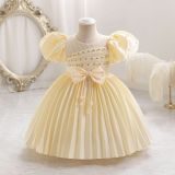 Girls Evening Dress Bow Princess Dress