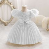 Girls Evening Dress Bow Princess Dress