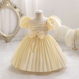 Girls Evening Dress Bow Princess Dress