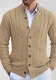 Men's Casual Stand Collar Knitting Solid sweater