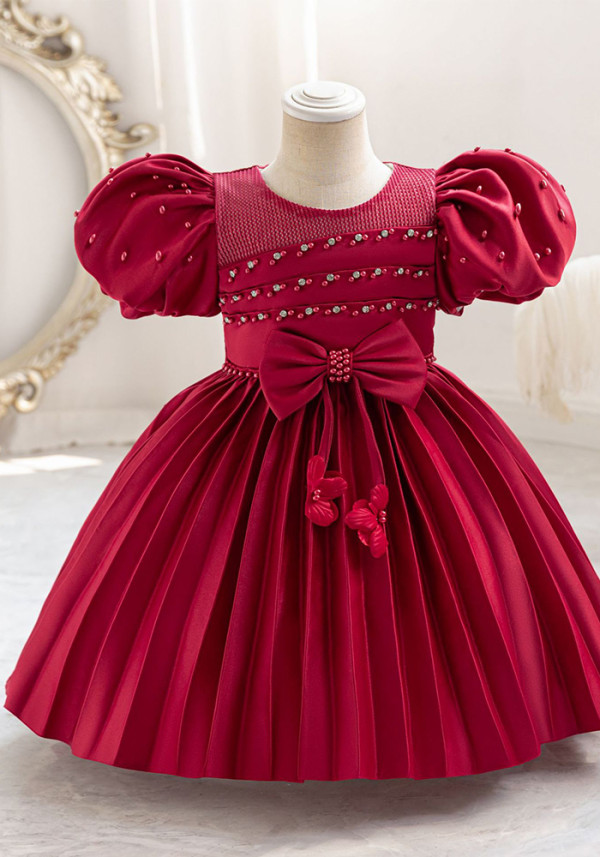 Girls Evening Dress Bow Princess Dress