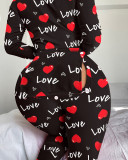 Women's Fashion Printed Long Sleeve Jumpsuit Sleep Onesie Pajamas