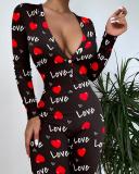 Women's Fashion Printed Long Sleeve Jumpsuit Sleep Onesie Pajamas