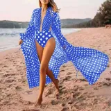 Women Mesh Long Sleeve Shirt Swimsuit