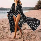 Women Mesh Long Sleeve Shirt Swimsuit