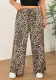 Plus Size Women casual leopard print trousers